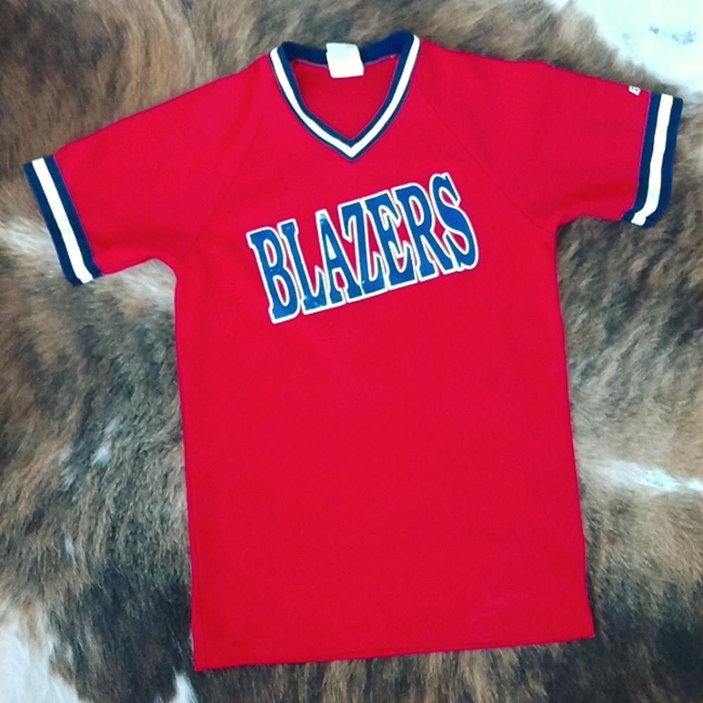 Vintage 80s Blazers V-Neck Baseball Jersey